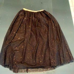 Cat and jack black and gold glitter skirt